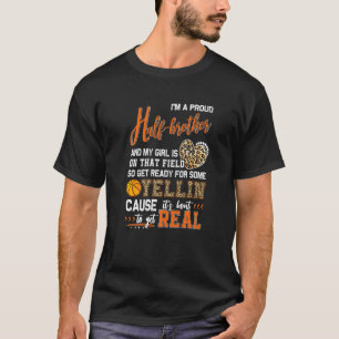 Proud Basketball Half Brother Basketball Family Ma T-Shirt