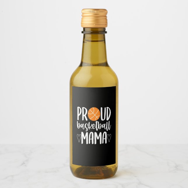 Proud Basketball Mama Wine Label (Front)