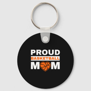 Proud basketball mum t shirt key ring