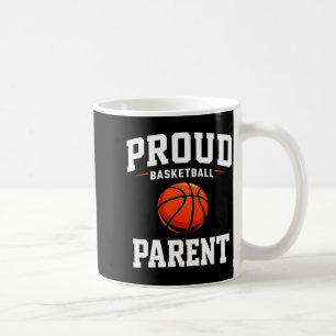 Proud basketball parent funny mum dad court game coffee mug