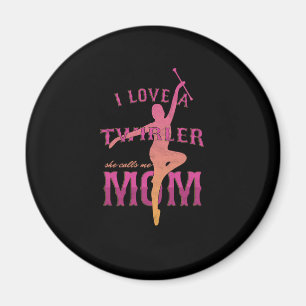 Proud Baton Twirler Mum Majorette Mother I Love A  Magnet