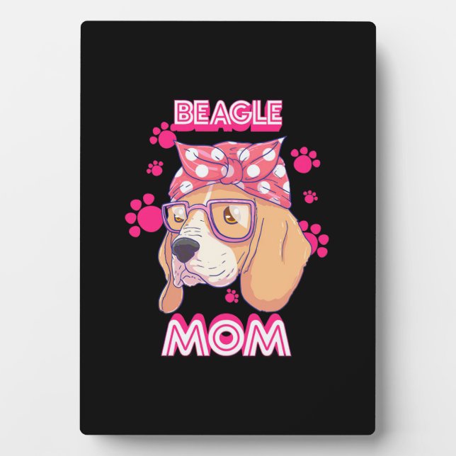 Proud Beagle Dog Mum Plaque (Front)