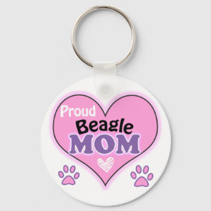 Proud Beagle Mum Key Ring