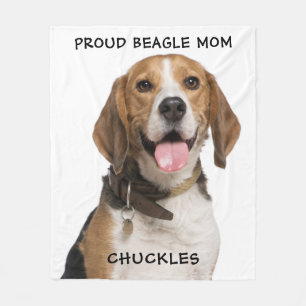 Proud Beagle Mum Personalised Pet Dog Photo Fleece Blanket