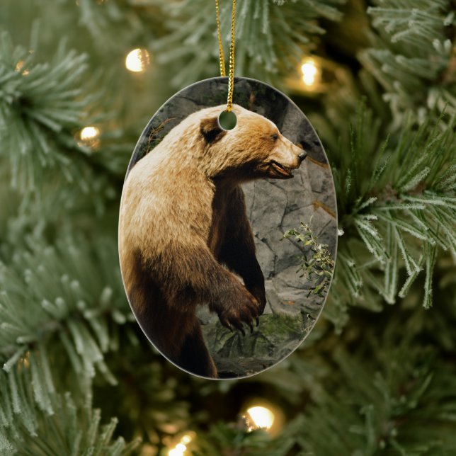 Proud Bear Ceramic Tree Decoration (Tree)