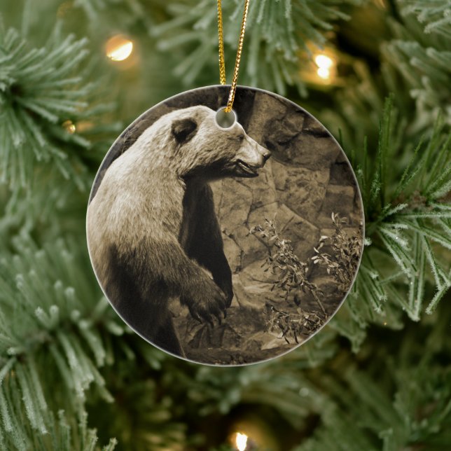 Proud Bear Ceramic Tree Decoration (Tree)