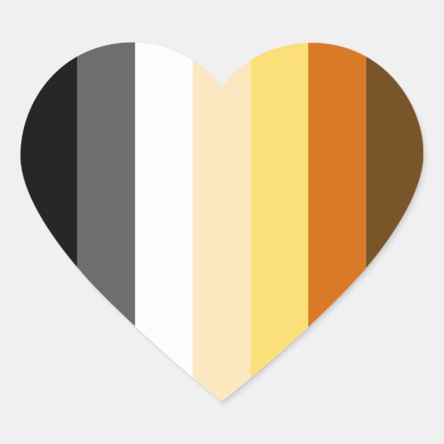 Proud Bear Heart Sticker (Front)