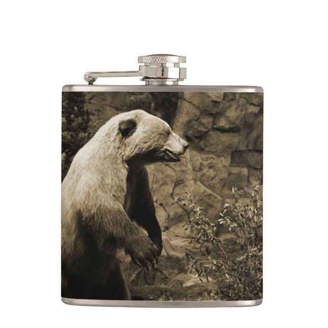 Proud Bear Hip Flask (Front)