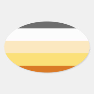 Proud Bear Oval Sticker