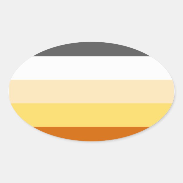 Proud Bear Oval Sticker (Front)