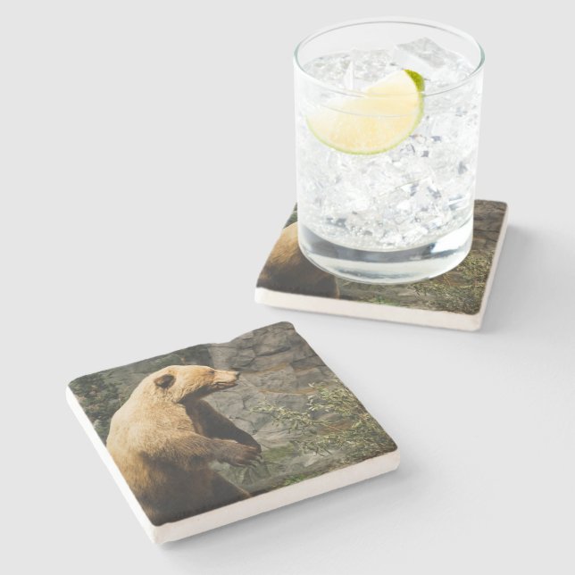 Proud Bear Stone Coaster (Side)