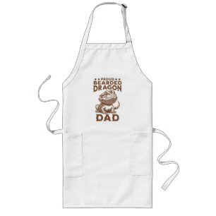 Proud Bearded Dragon Dad Reptile Lover Long Apron