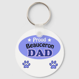 Proud Beauceron Dad Key Ring