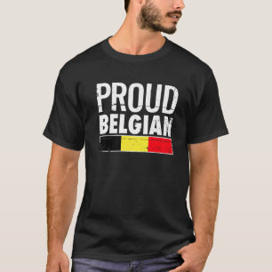 Proud Belgian Belgium Flag T-Shirt
