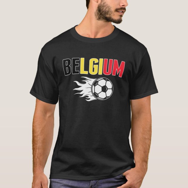 Proud Belgium Soccer Fans Jersey - Belgian Footbal T-Shirt (Front)