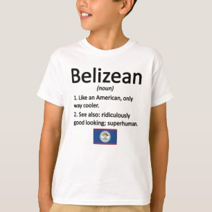 Proud Belizean Roots Belize Flag Belizean Heritage T-Shirt
