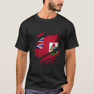 Proud Bermudian Torn Ripped Bermuda Flag T-Shirt