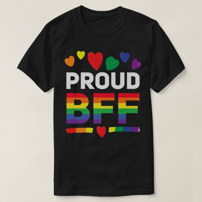 Proud BFF Lesbian Best Friend T-Shirt (Design Front)