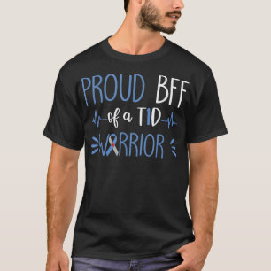 Proud BFF Of A T1D Warrior Blue Ribbon Diabetes Aw T-Shirt