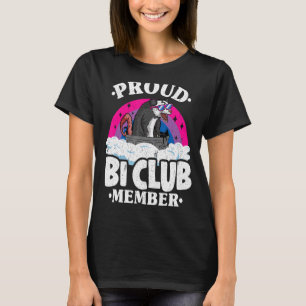 Proud Bi Club Member Opossum Bisexual Flag Rainbow T-Shirt