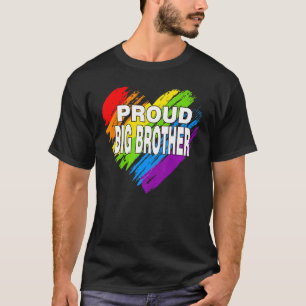 Proud Big Brother Lgbt Rainbow Gay Pride  Father's T-Shirt