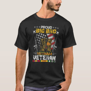 Proud Big Brother Of Vietnam Veteran Us Flag Vete T-Shirt