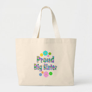 Proud Big Sister Large Tote Bag