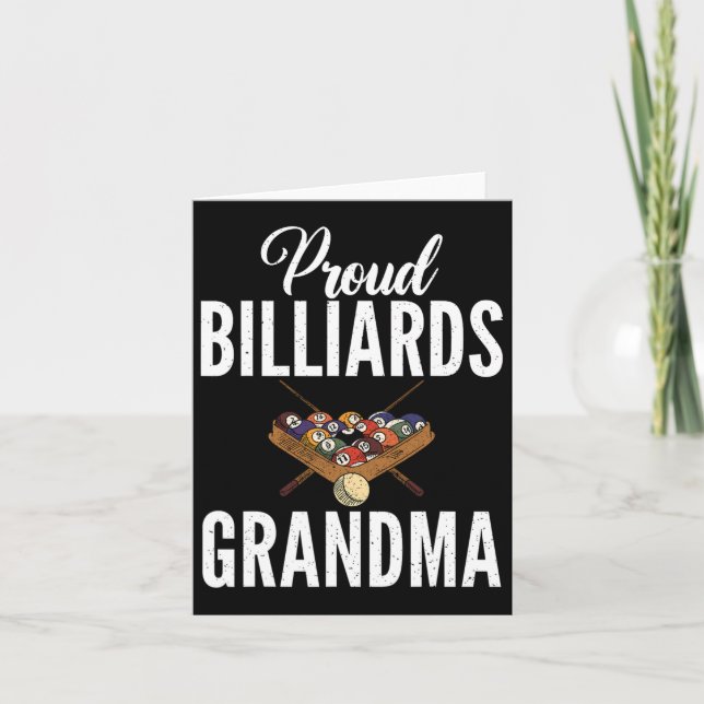 Proud Billiards Grandma Pool Billiards Grandma  Card (Front)