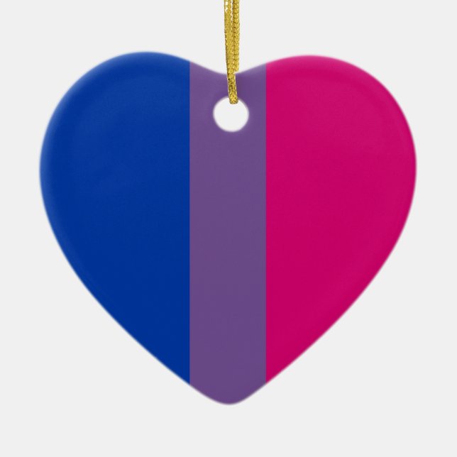 Proud Bisexual Ceramic Tree Decoration (Front)