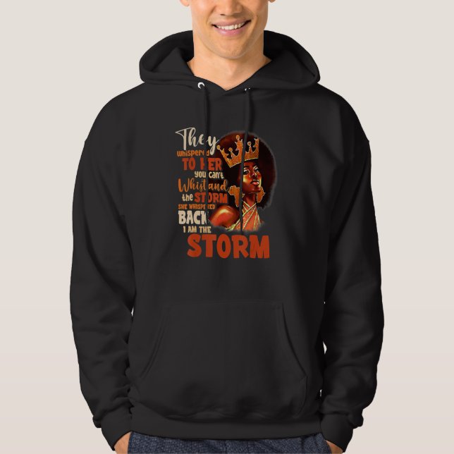 Proud Black African American Ladies Black History  Hoodie (Front)