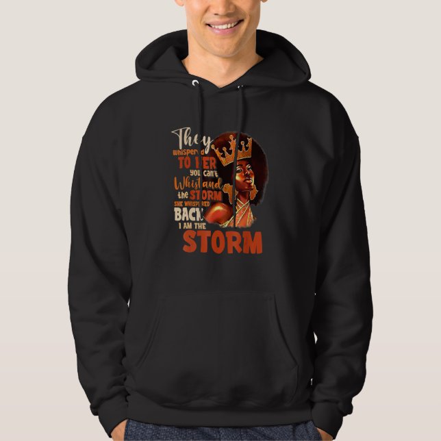 Proud Black African American Ladies Black History  Hoodie (Front)