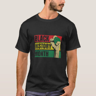 Proud Black African American Melanin Pride Black H T-Shirt