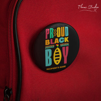 Proud Black Boy Black History Month Family 7.5 Cm Round Badge
