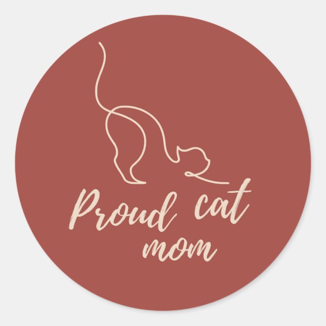 Proud Black Cat Mum Sticker – Minimal Gift (Front)