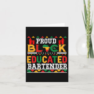 Proud Black Educated Byrtender Costume Juneteenth Card