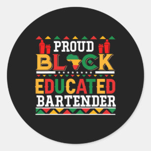 Proud Black Educated Byrtender Costume Juneteenth  Classic Round Sticker