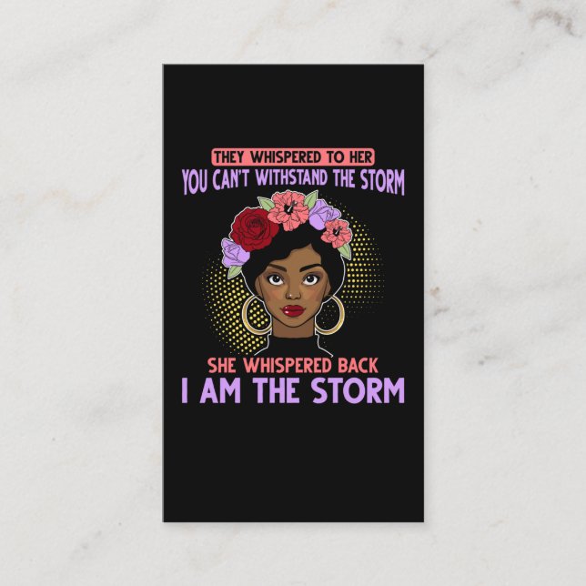 Proud Black Girl African American Heritage Business Card (Front)