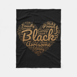 Proud Black Melanin Women Juneteenth And Black His Fleece Blanket