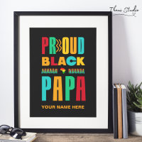 Proud Black Papa Black History Month Family