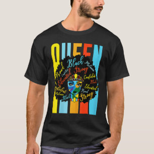 Proud Black Sistas Queen Melanin Afro African Amer T-Shirt