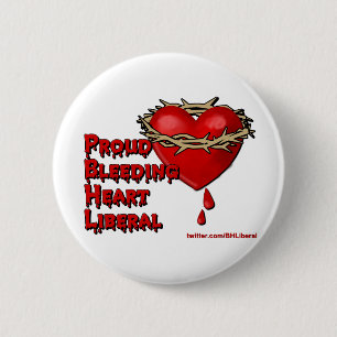 Proud Bleeding Heart Liberal 6 Cm Round Badge