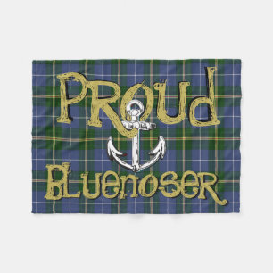 Proud Bluenoser Nova Scotia tartan anchor blanket