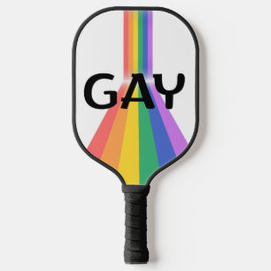 Proud & Bold – "GAY" Typography with Radiant Verti Pickleball Paddle