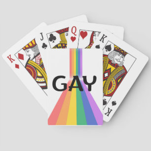 Proud & Bold – "GAY" Typography with Radiant Verti Playing Cards