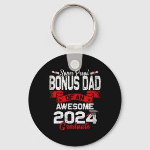 Proud Bonus Dad Of A 2024 Graduate 24 Graduation Key Ring