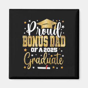 Proud Bonus Dad Of A 2025 Graduate Cl Senior Gradu Magnet
