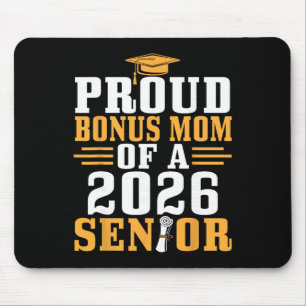 Proud Bonus Mum 2026 Senior Graduation Diploma Son Mouse Mat