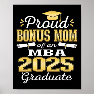 Proud Bonus Mum Of Cl Of 2025 M Graduate Grad Fami Poster