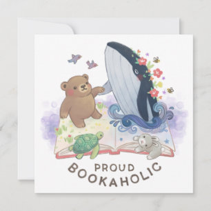 Proud Bookaholic: Magic of Books Illustration Card