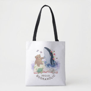 Proud Bookaholic: Magic of Books Illustration Tote Bag